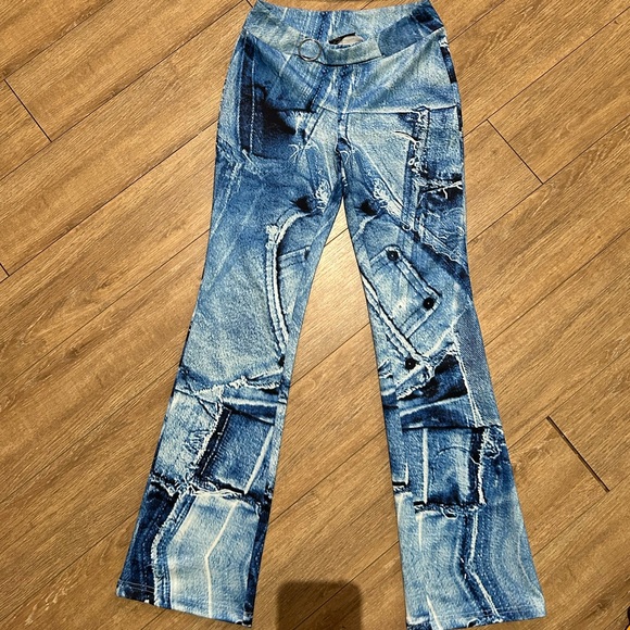 AMY HEBAB DENIM PRINT MATCHING SET - Picture 2 of 4